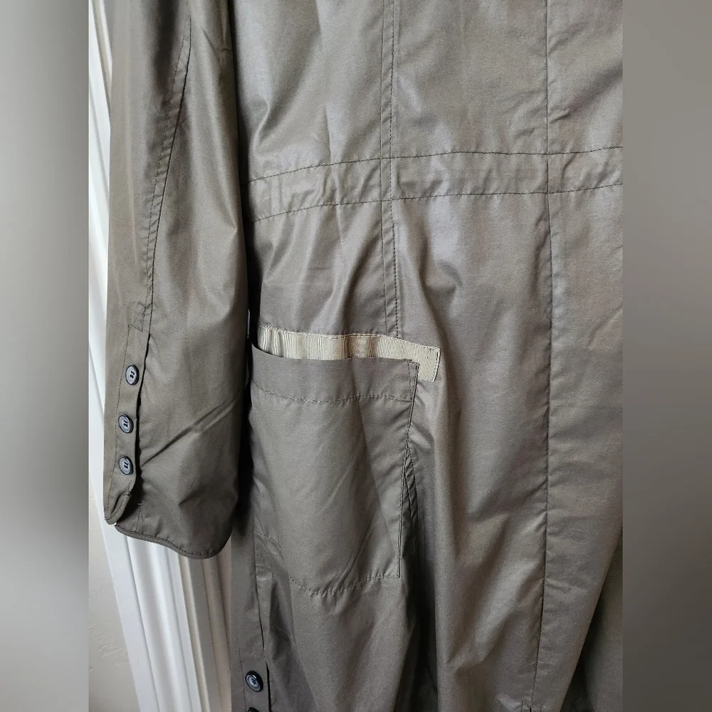 Pile Ou Face Paris Lined Trench/Jacket size 8/T4 | Like New | Muted Green - Picture 12 of 14